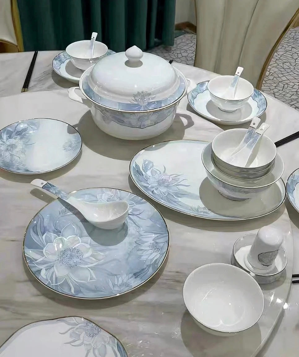 Blue Rose Bone ceramic