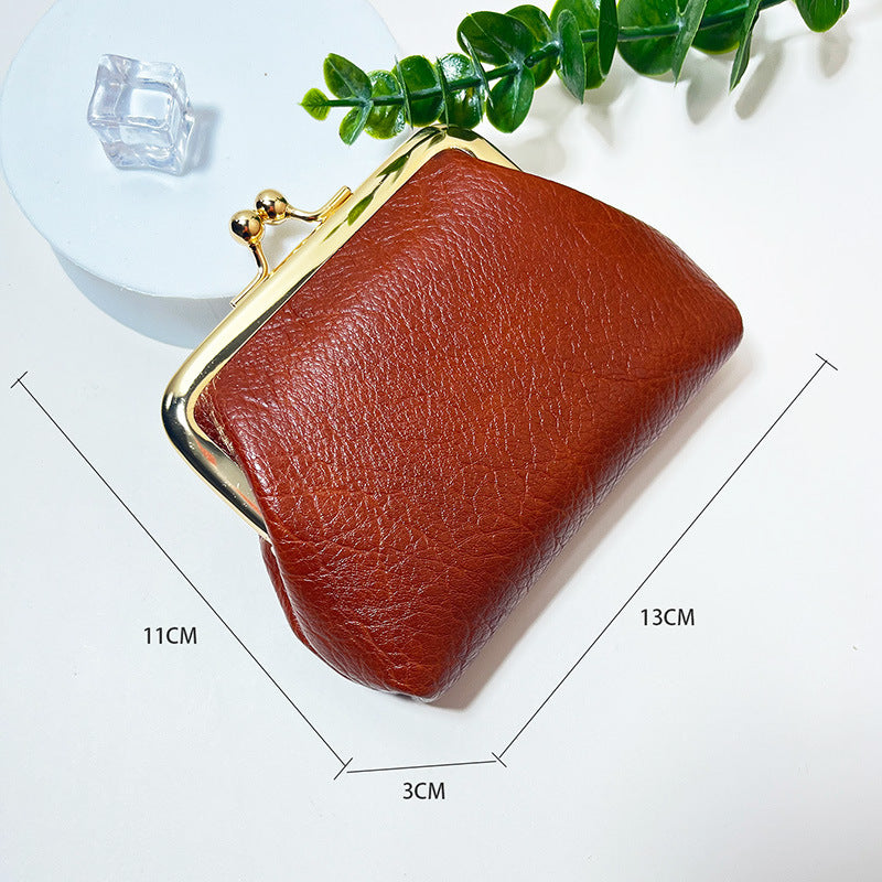 Lady nude leather coin bag (must take 200)