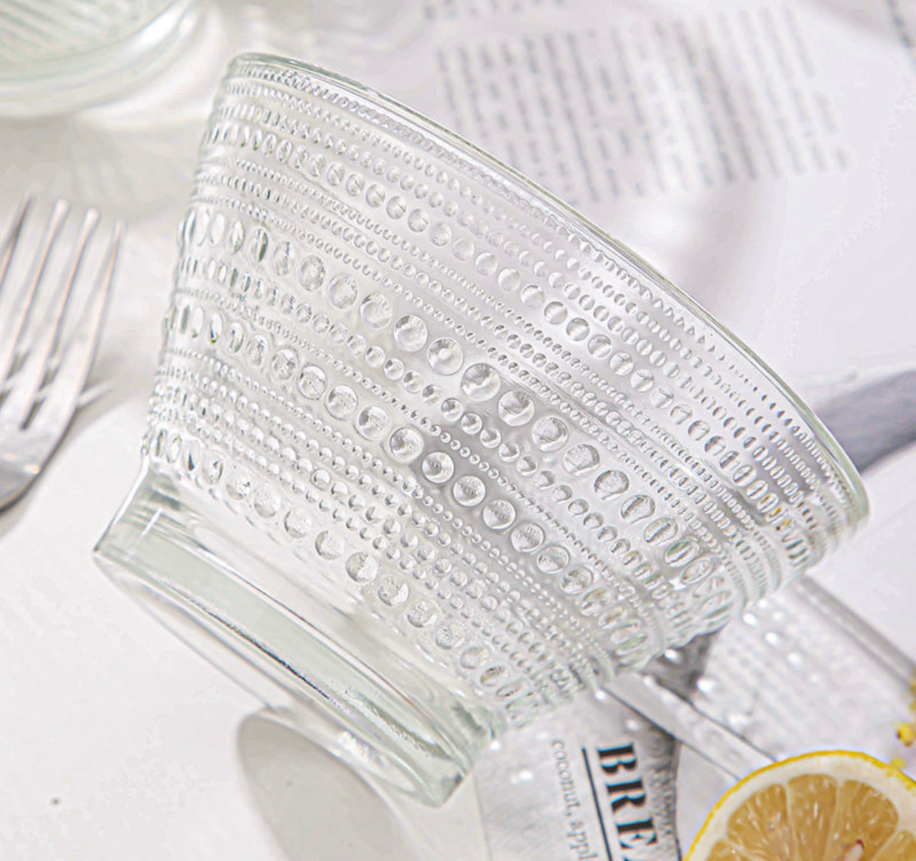 Glass dessert bowl- (must take 40)