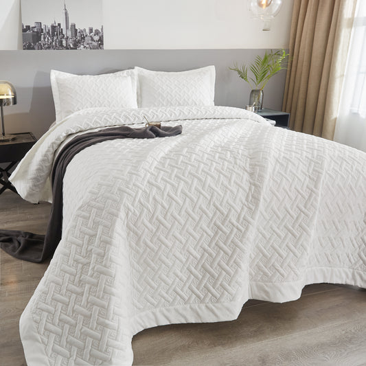 Embroided quilted bedsheets